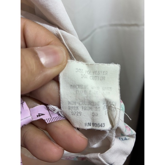 Cherokee 2X Floral Bird Botanical Print Scrub Jacket Made in USA - Picture 7 of 8